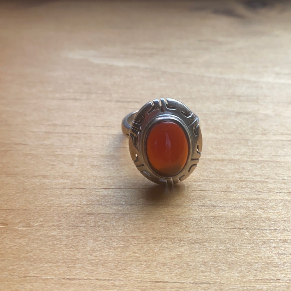 Carnelian and Sterling silver ring🌺